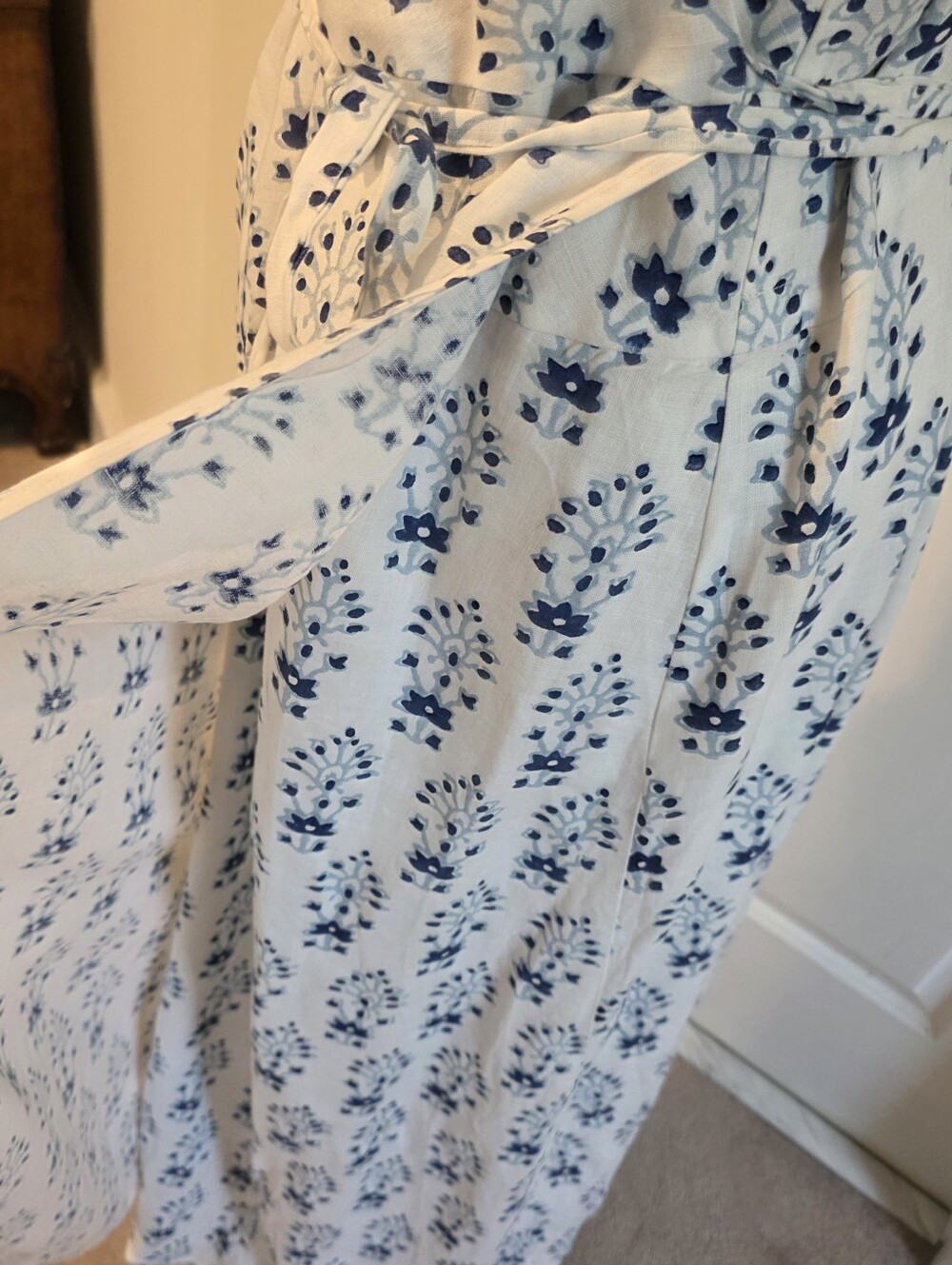 Roller Rabbit Linen Wrap Dress Size Large - Picture 9 of 11